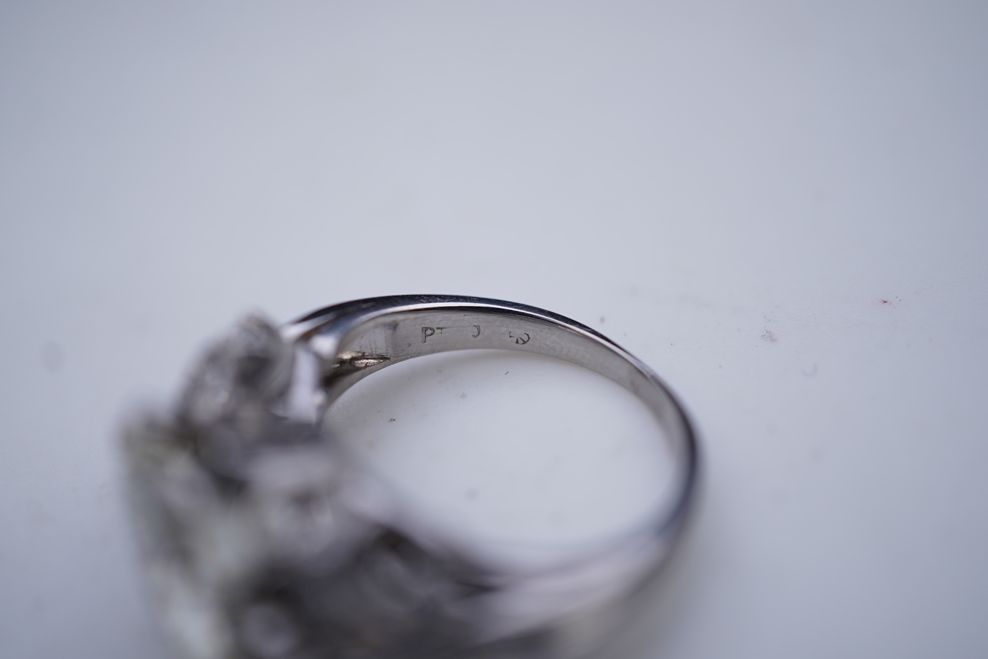 A diamond ring, mid 20th century